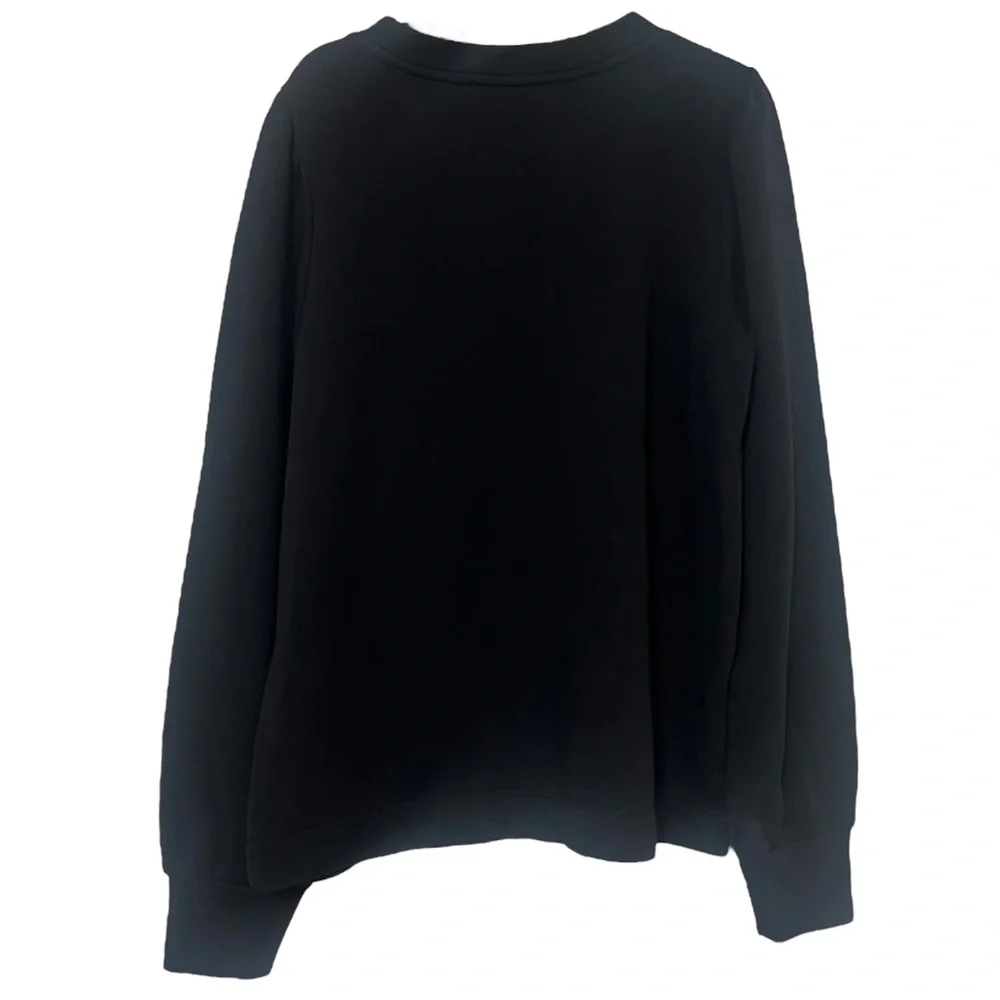 Loft Black Cheers Sweatshirt Long Sleeves Crew neck  Size M - Picture 3 of 12
